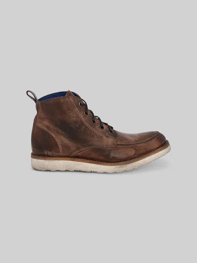 Bed:stu Lincoln Leather Apron Toe Lace-up Boots