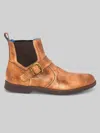 Bed:stu Michelangelo Leather Lace-up Plain Toe Chelsea Boots In Brown