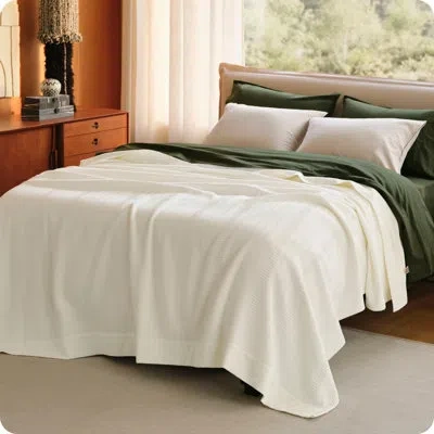 Bedsure 100% Certified Organic Cotton Blanket – Twin Xl Size, Soft & Breathable Luxury Blanket For College D In Neutral