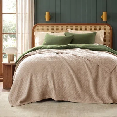 Bedsure 100% Cotton Muslin Blanket 8-layer Twin Xl, Breathable & Substantial Oeko Tex Gauze Bed Throw, Purew In Neutral