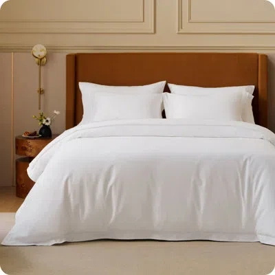 Bedsure 100% Giza Egyptian Cotton Duvet Cover Queen Size, Luxury Hotel Beding Set For All Season（set Of 3） In White