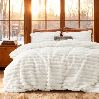 Bedsure 100% Muslin Cotton Duvet Cover Like Gauze Comforter Cover Set(set Of 3) In Linen