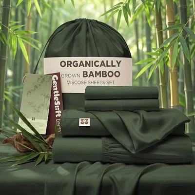 Bedsure 100% Organically Grown Rayon From Bamboo Viscose Sheets - 18 Inches Deep Pocket Sheets With Elastic  In Beige