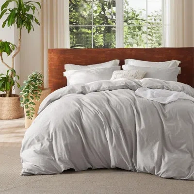 Bedsure 100% Washed Cotton Duvet Cover - Minimalist Bedding Set Linen Like&soft Comforter Cover For All Seas In Burnt Orange