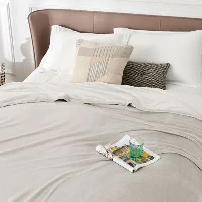 Bedsure 280gsm Soft Lightweight Plush Cozy Blankets For Bed, Sofa, Couch, Travel, Camping In Linen