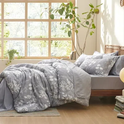 Bedsure Bed In A Bag - Reversible Flroal & Plant Pattern Printed With Comforters, Sheets, Pillowcases & Sham In Lavender