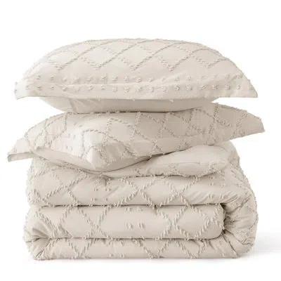 Bedsure Best Seller  Embroidered Tufted All-season Comforter Set In Beige