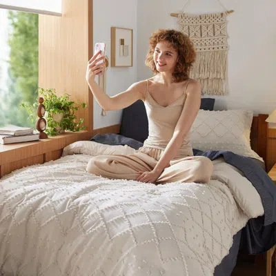 Bedsure Boho Duvet Cover Set For All Season In Neutral