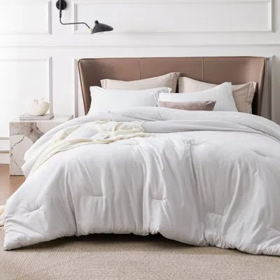 Bedsure Cationic Dyed Bedding Set In Grayish White