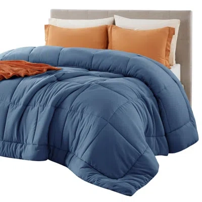 Bedsure Comforter Duvet Insert - Quilted Comforters In Dark Slate Blue