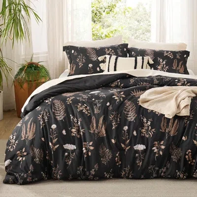 Bedsure Comforter Set Gauze Boho Bedding Comforter Set In Black