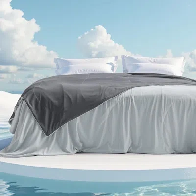 Bedsure Cooling Blankets For Hot Sleepers - Cold Blankets For Sleeping  For Bed, Lightweight Summer Ice Brea In Glacier Gray,quiet Shade