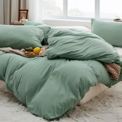 Bedsure Duvet Cover Only - Prewashed Polyester Extra Soft All Season Bedding Set In Sage Green