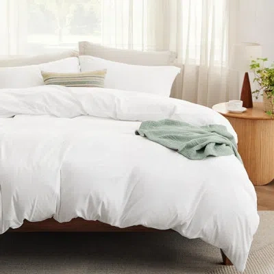Bedsure Duvet Cover With Fitted Sheet - Beding Set In White