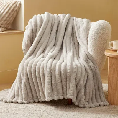 Bedsure Fleece Blanket – Super Soft Cozy Throw For Dorm Bed & Couch – Ideal Gift For College Students In Natural
