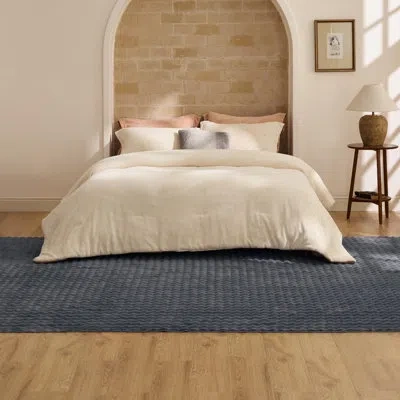 Bedsure Fluffy Area Rugs For Living Room，machine Washable Shaggy Carpet, Bubble Style In Blue
