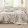 Bedsure Grid Pleated Comforter Set In Grid