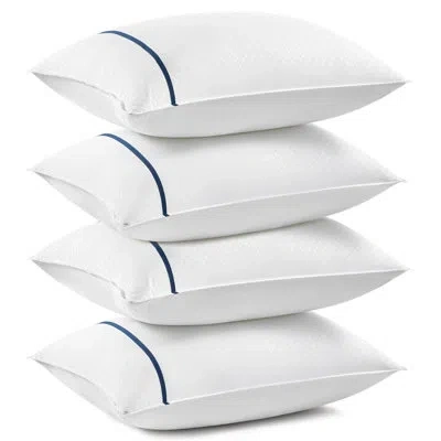 Bedsure Hotel Pillows Fluffy Bed Pillows For Sleeping With Breathable Cover Soft In Blue
