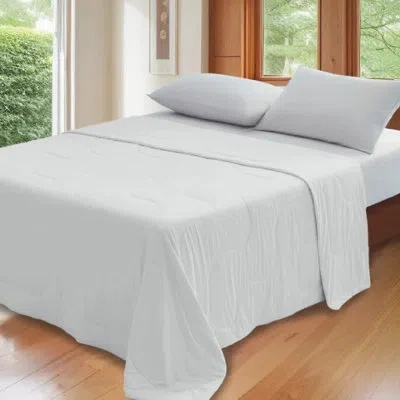 Bedsure Ice Silk Cooling Blanket – Down Alternative, Q-max 0.396 Cooling, Ski Slope Quilting, Oeko-tex In White
