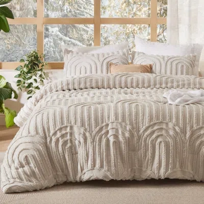 Bedsure Jacquard Comforter Set In Beige