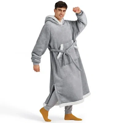 Bedsure Long Wearable Blanket 419gsm In Grey