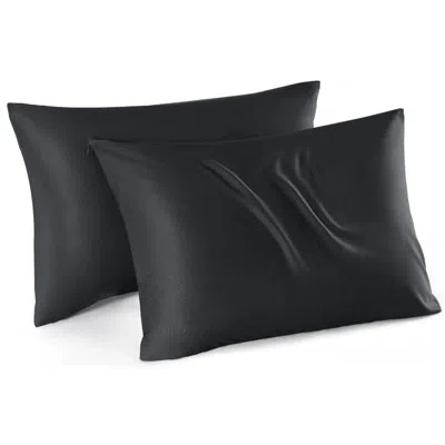 Bedsure Pillow Cases Set Of 2, Rayon Derived From Bamboo Pillowcase, Cooling Pillow Cases For Hot Sleepers,  In Black