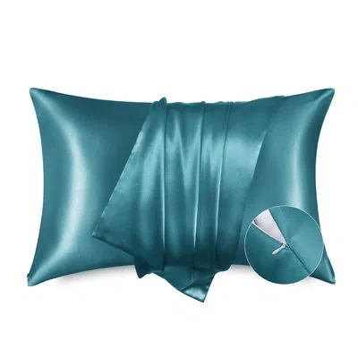 Bedsure Pillowcase With Zipper Closure In Teal Blue