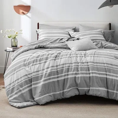 Bedsure Polyester Comforter Set In Gray