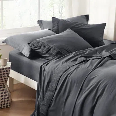 Bedsure Polyester Microfiber Sheet Set Hotel Luxury Sheets, Easy Care Cooling Bed Sheet Set Gentlesoft™️ In Gray