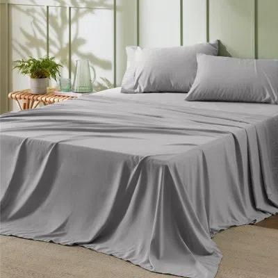 Bedsure Polyester Microfiber Sheet Set Hotel Luxury Sheets, Easy Care Cooling Bed Sheet Set Gentlesoft™️ In Gray