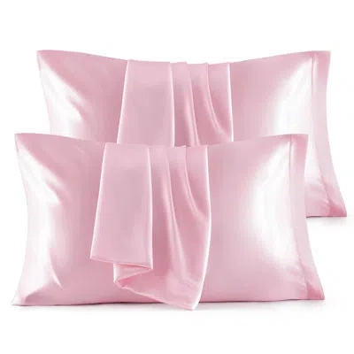 Bedsure Polyester Pillowcase With Envelope Closure In Pink