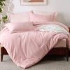 Bedsure Prewashed Bedding Set With Soft Fleece Microfiber Bed Blanket In Black