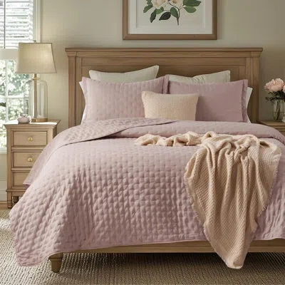 Bedsure Quilt Set - Ultra Soft Quilt Bedding Set For Pink Bedroom Decor, Lightweight Comforter With 1 Pillow In Dusty Rose  Clover