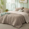 Bedsure Reversible Prewashed Comforter Set In Khaki,beige