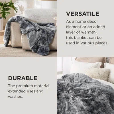 Bedsure Soft Tie Dye Blanket For Bed, Fluffy Fuzzy Cozy Plush Sherpa Fleece Faux Fur Blanket