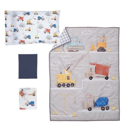 Bedtime Originals 4-piece Construction Zone Toddler Bedding Set In Gray