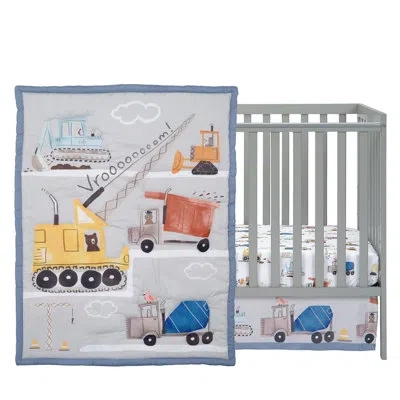 Bedtime Originals Construction Zone 3 - Piece Crib Bedding Set In Gray
