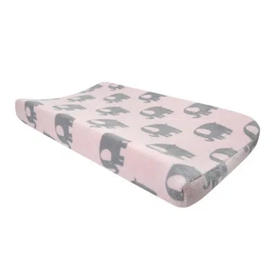 Bedtime Originals Eloise Pink/gray Elephant Diaper Changing Pad Cover