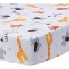 Bedtime Originals Lollipop Jungle Baby Fitted Crib Sheet In White