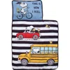 Bedtime Originals Snoopy & Woodstock Peanuts Transportation Toddler Nap Mat In Blue