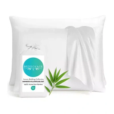 Bedvoyage 300tc Rayon From Bamboo Pillowcases In White