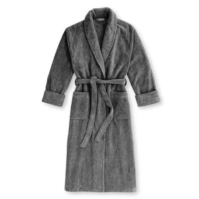 Bedvoyage Bath Robe - Viscose From Bamboo + Cotton - 600 Gsm - Plush & Cozy In Charcoal
