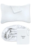 Bedvoyage Luxury 100% Viscose Cooling Duvet Cover With Shams, 3pc Set In White