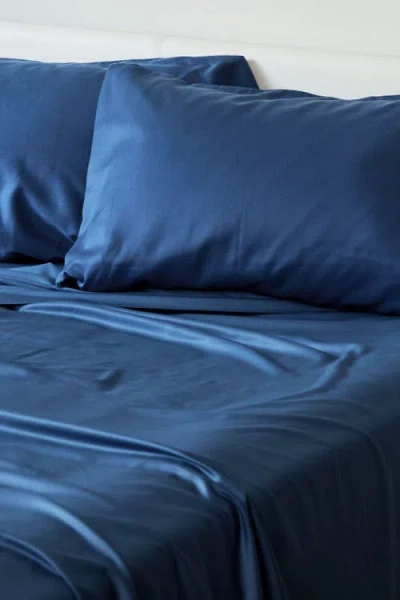 Bedvoyage Luxury 100% Viscose Cooling Pillowcase Set In Blue