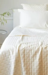 Bedvoyage Luxury 100% Viscose Cooling Quilted Brick Coverlet In Ivory
