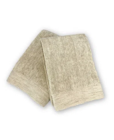Bedvoyage Luxury Viscose From Bamboo 2-piece Hand Towel Set In Sand