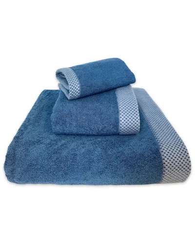 Bedvoyage Luxury Viscose From Bamboo 3-piece Bath Towel Set In Indigo