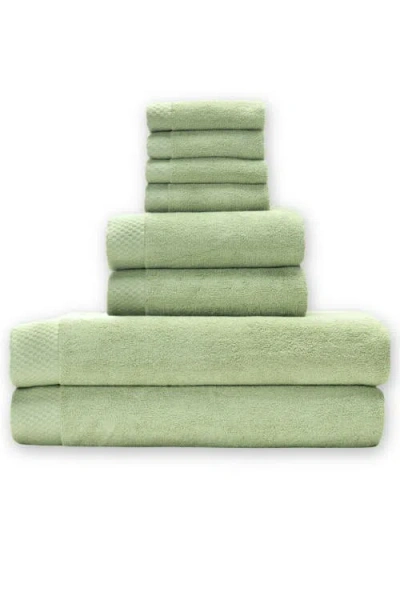 Bedvoyage Luxury Viscose Odor & Mildew Resistant Towel Collection, 8pc Set In Green