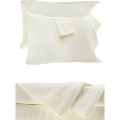 Bedvoyage Maternity 100% Viscose Cooling Bed Sheet Set In Ivory
