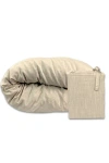 Bedvoyage Melange Viscose Cotton Blend Breathable Duvet Cover In Sand